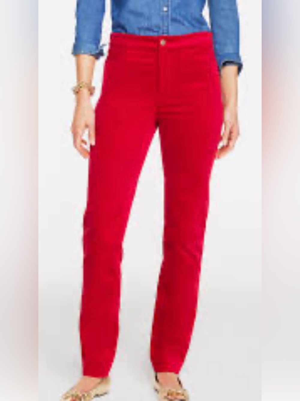 Talbots "Flawless Five-Pocket" Velveteen Straight Leg Pants 8p